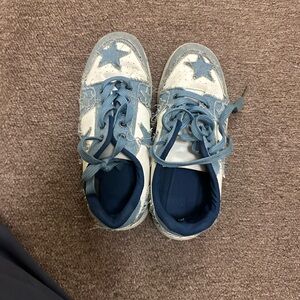 Blue and White Star Sneakers
